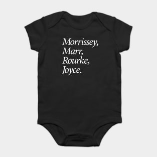 Morrissey, Marr, Rourke, Joyce (white) Baby Bodysuit